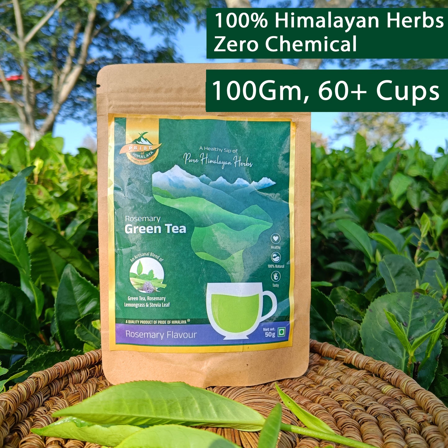 Rosemary Green Tea | Loose Leaf | 100 GM 60+Cups