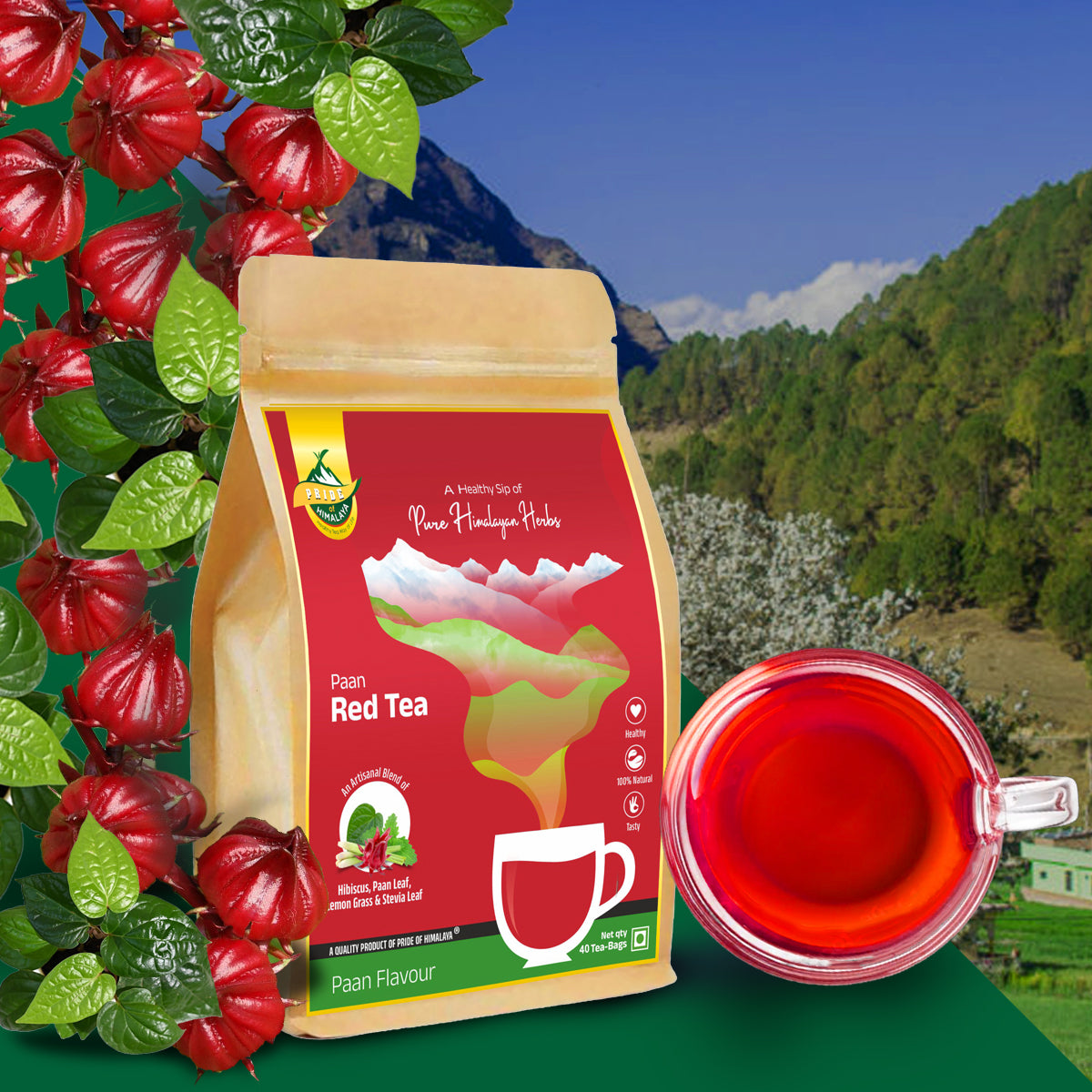 Hibiscus Teas| Blend of Pure Himalayan Herbs β prideofhimalaya
